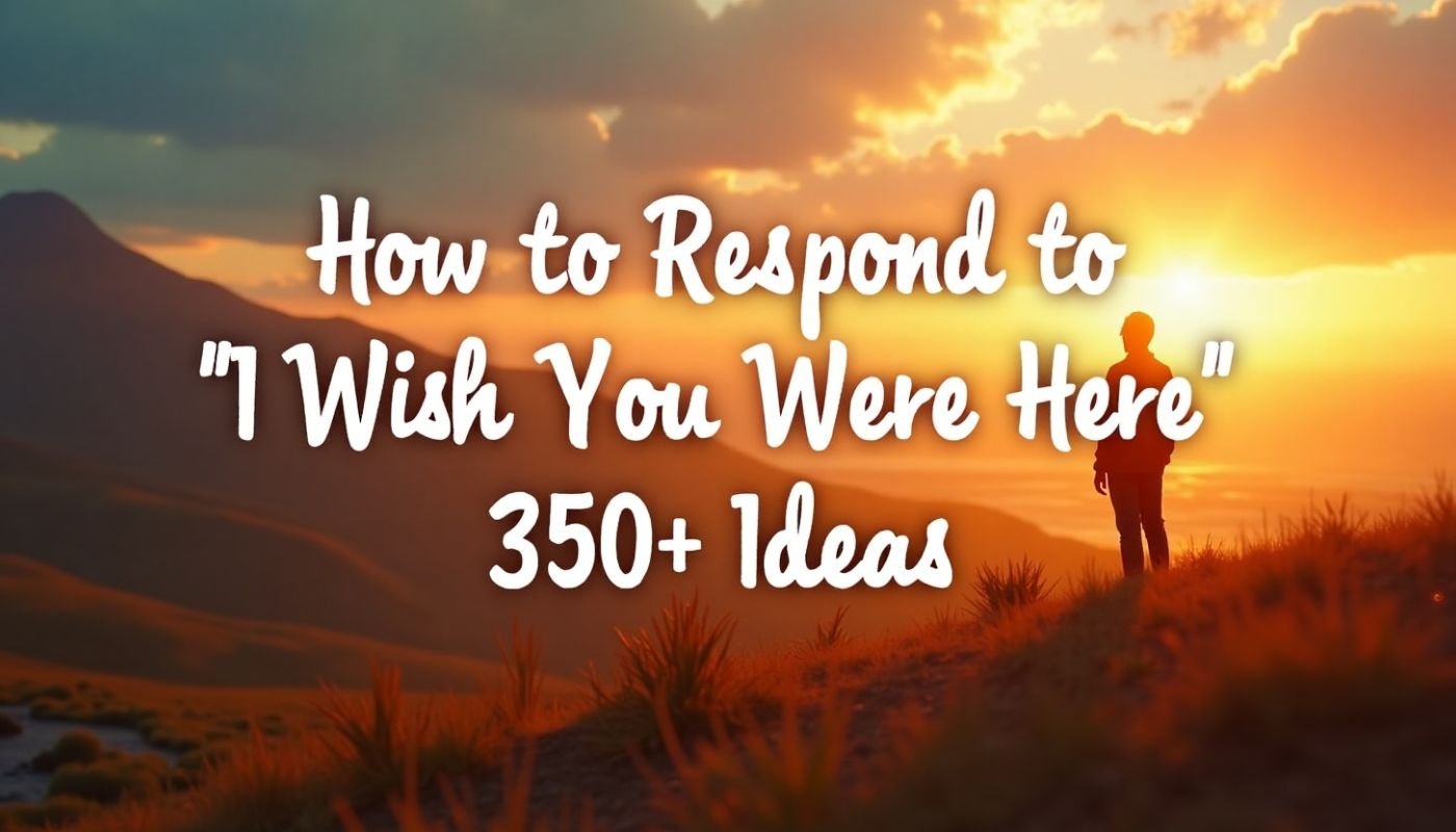 How to Respond to “I Wish You Were Here” Text 350+ Ideas