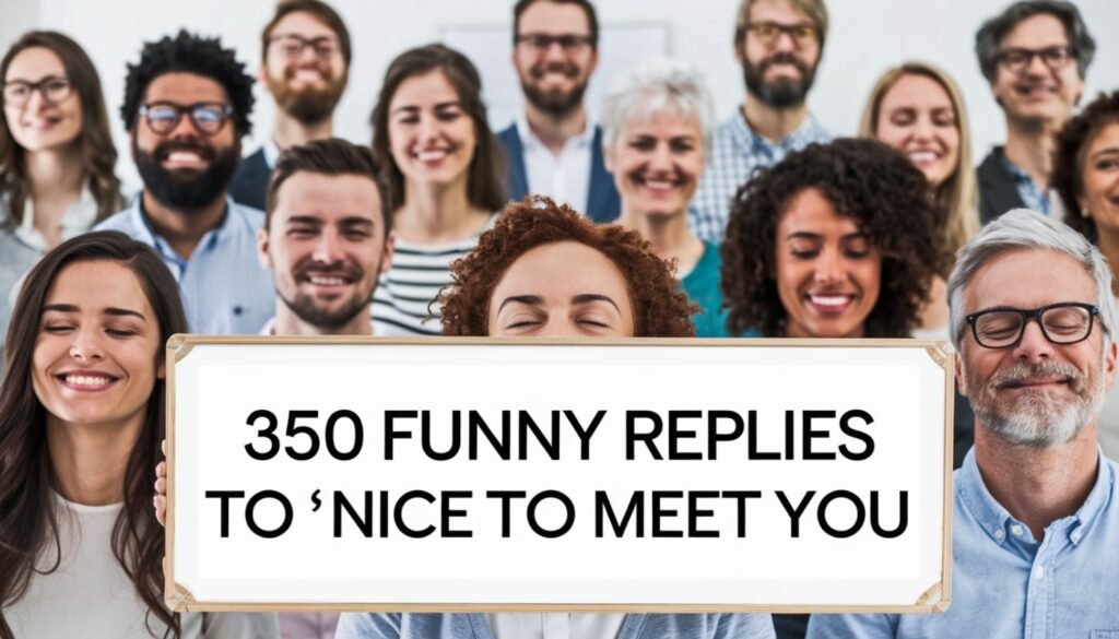 350 Funny Replies to “Nice to Meet You” 