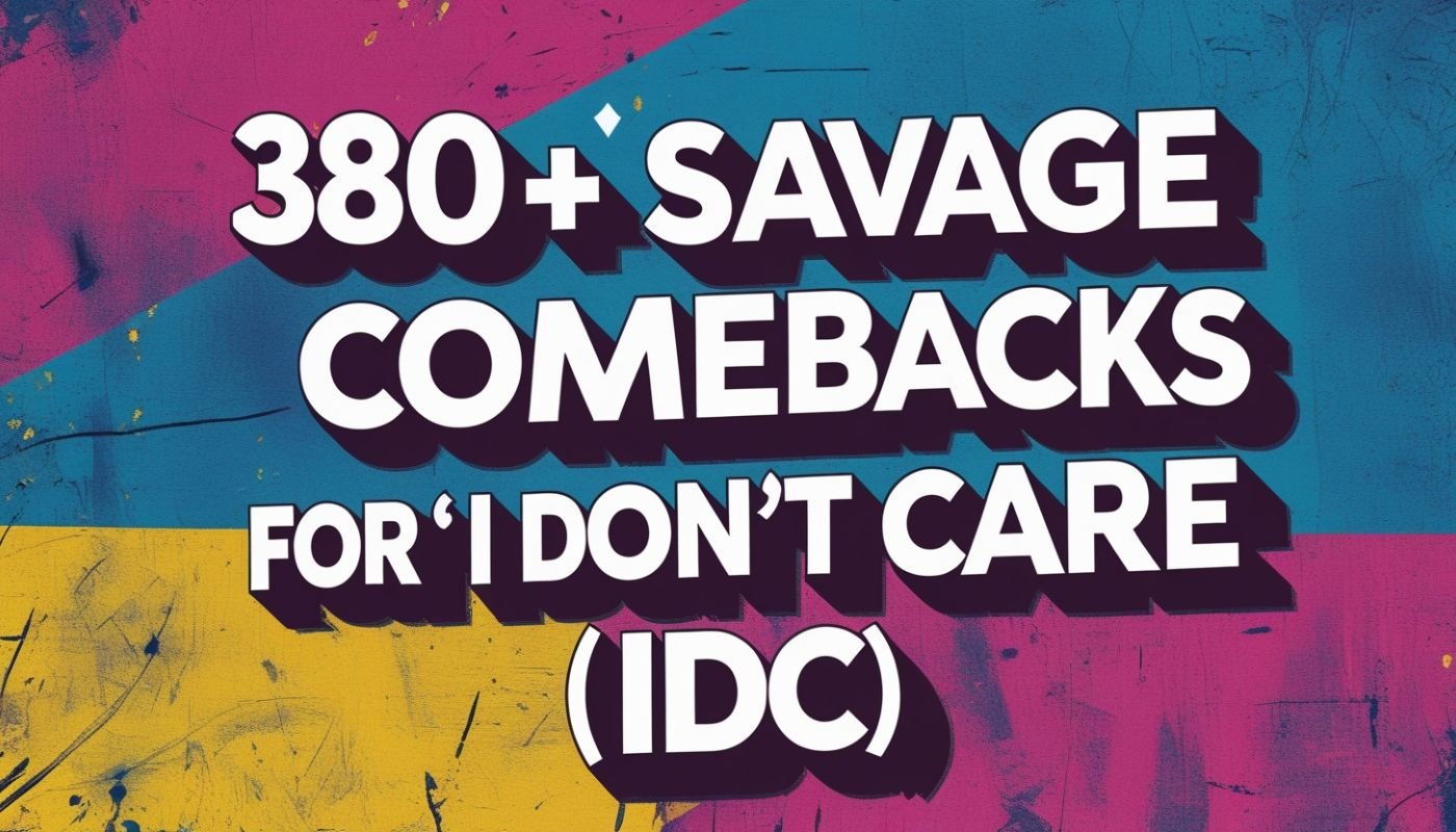 380+ Savage Comebacks for “I Don’t Care (IDC)”